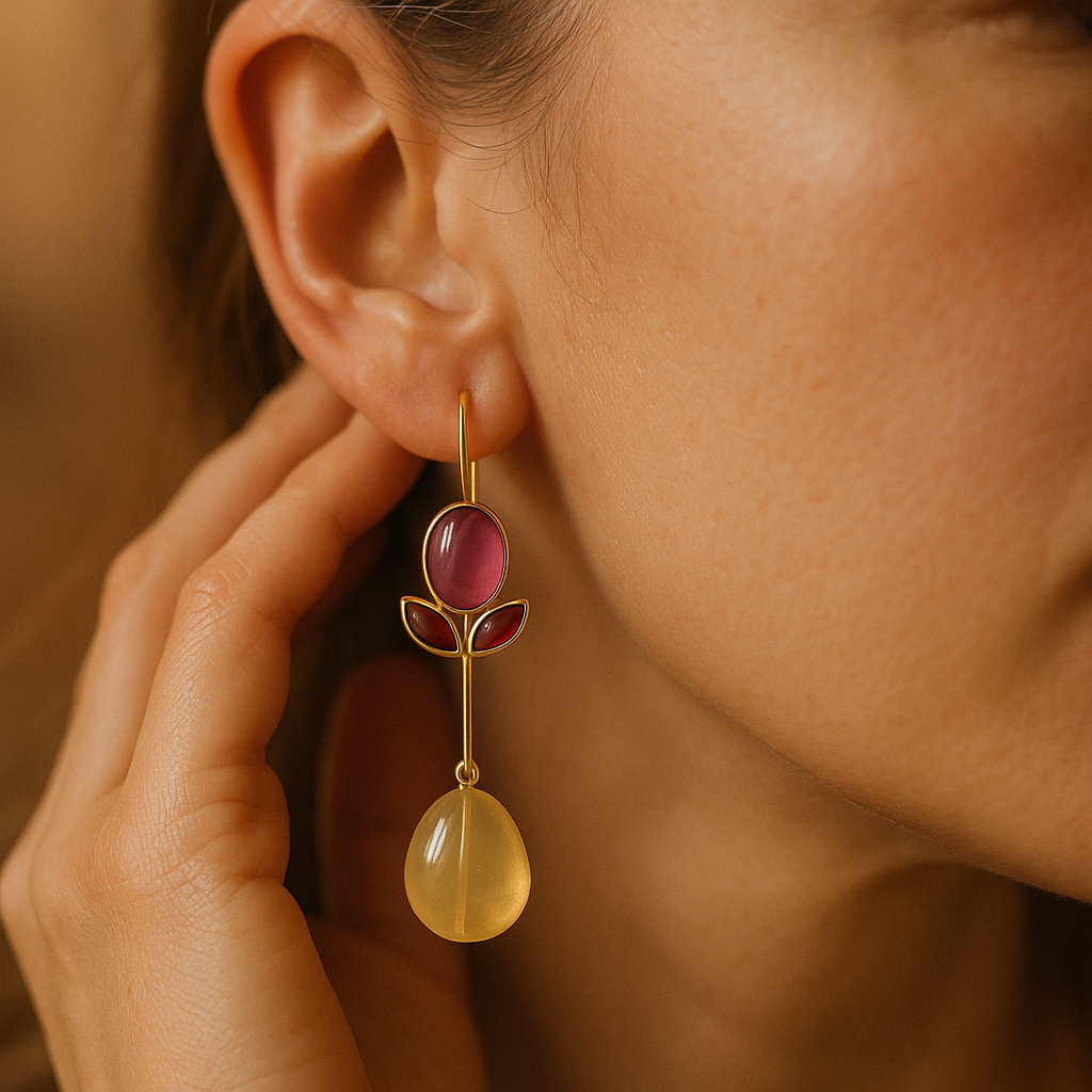 Coralie™ | Elegant Glow of Fire Earrings