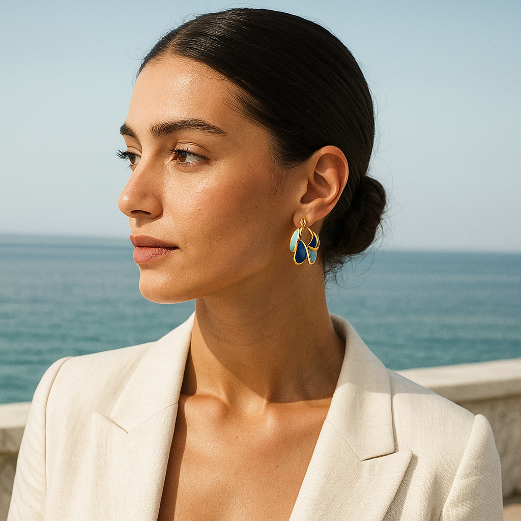 Aurelia™ | Timeless Enamel Wave Ring