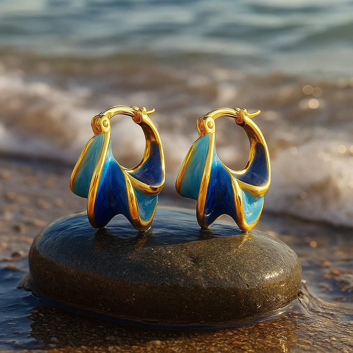 Aurelia™ | Timeless Enamel Wave Ring