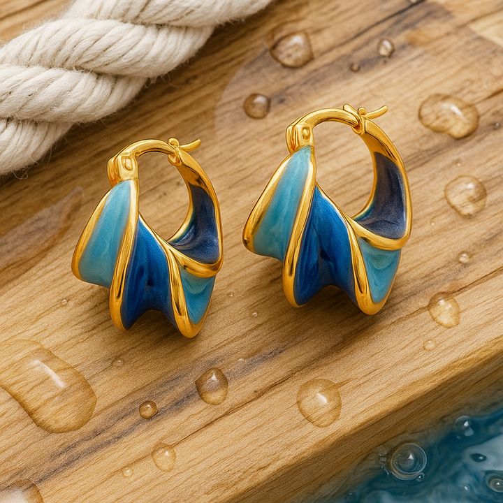 Aurelia™ | Timeless Enamel Wave Ring