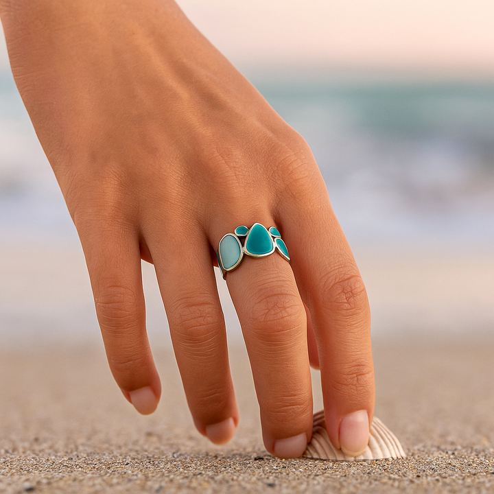 Juliette™ | Ocean Glow Silver Ring