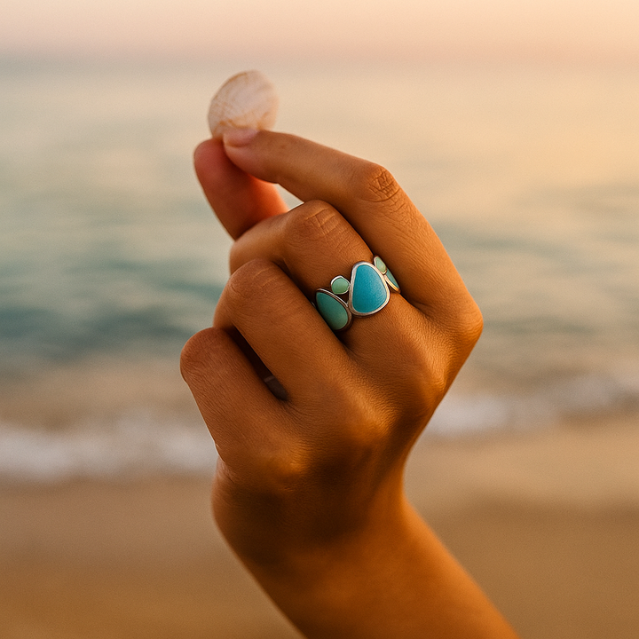 Juliette™ | Ocean Glow Silver Ring
