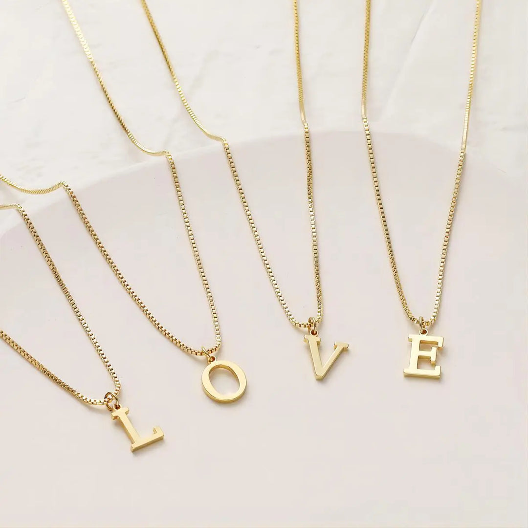 Golden Initial Keepsake Necklace