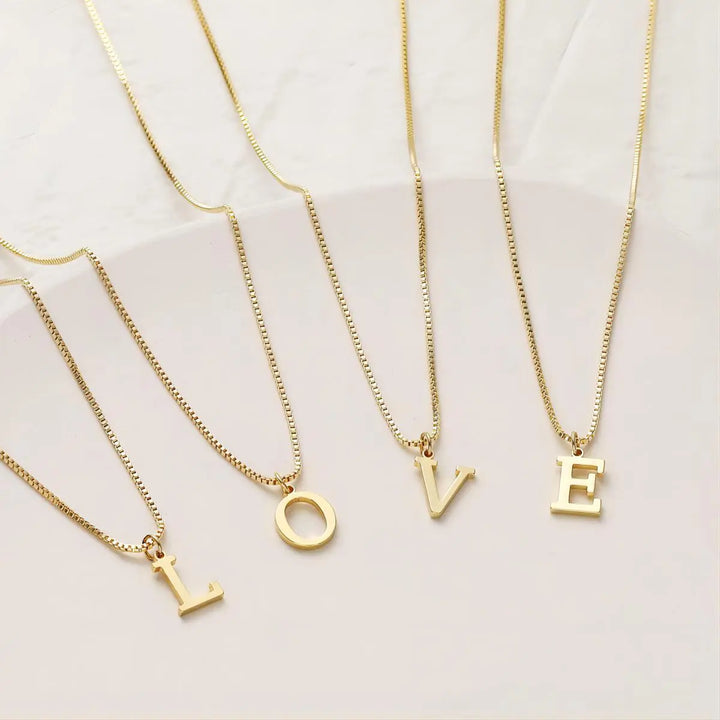 Golden Initial Keepsake Necklace