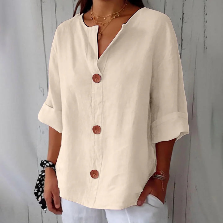 Mirela™ | Casual Linen Blouse