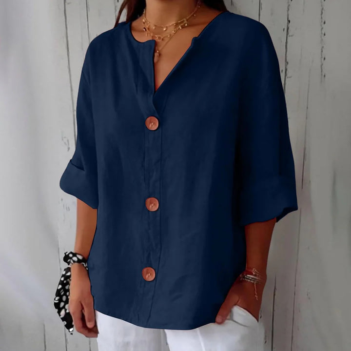 Mirela™ | Casual Linen Blouse