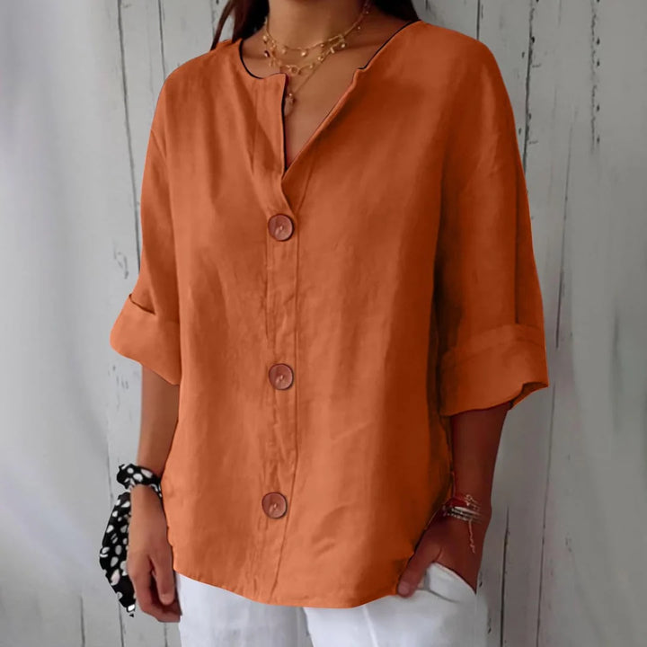 Mirela™ | Casual Linen Blouse