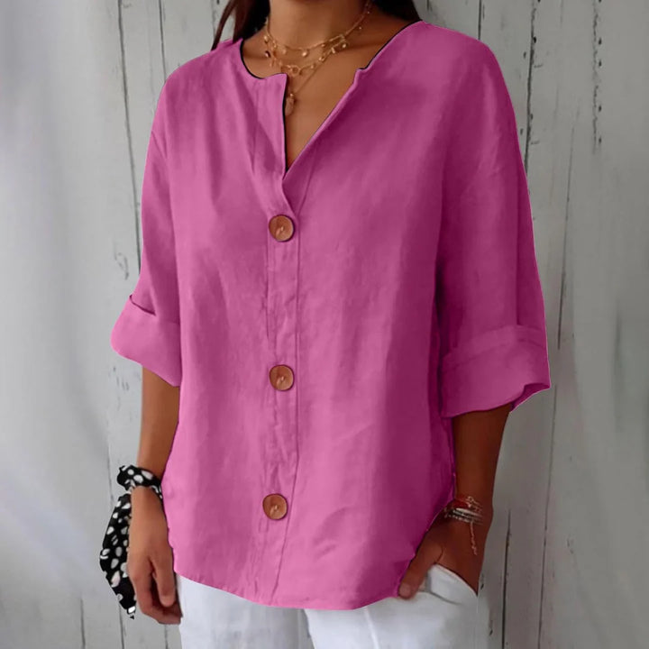 Mirela™ | Casual Linen Blouse