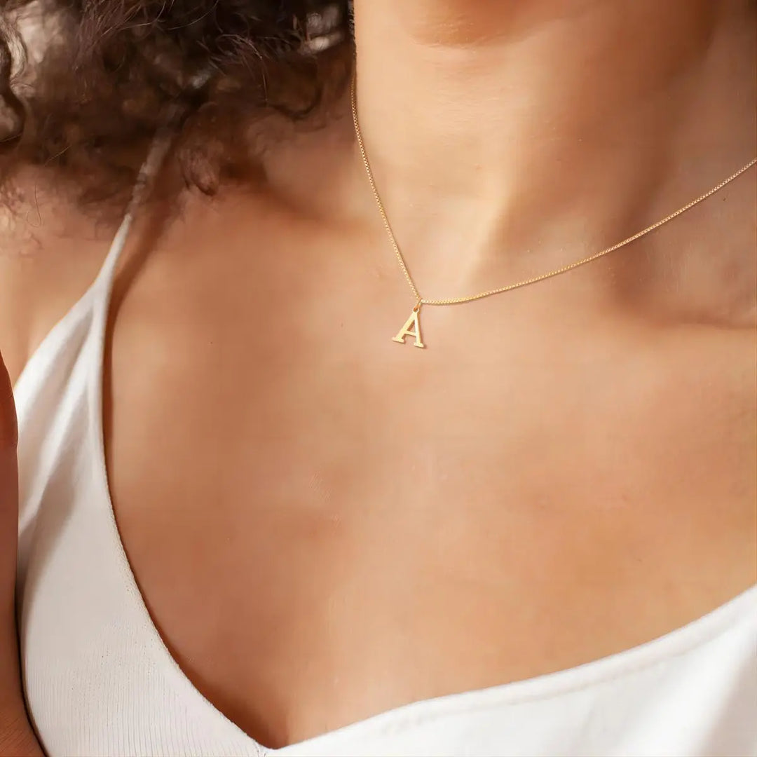 Golden Initial Keepsake Necklace