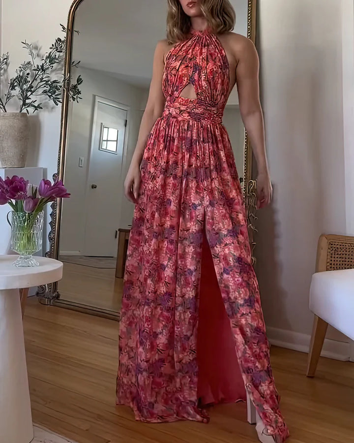 Luna™ | Backless Floral Maxi Dress