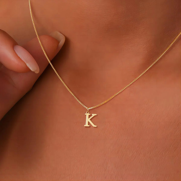 Golden Initial Keepsake Necklace