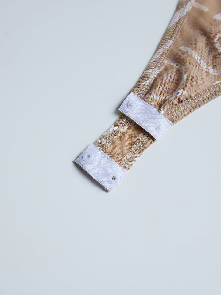 Sheer Meltaway Tank Top Scripted Bodysuit