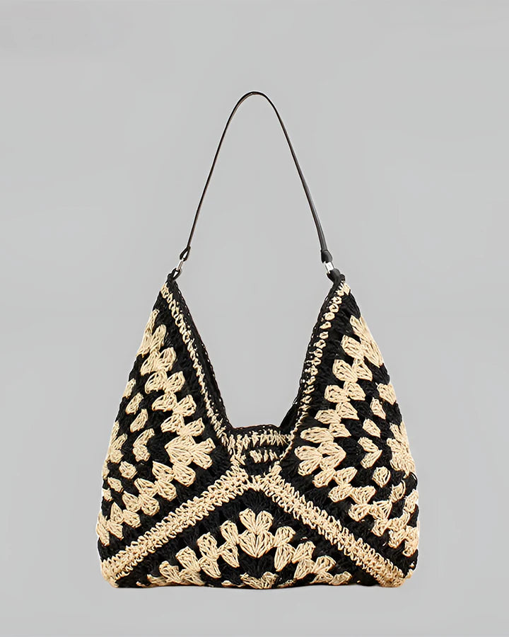 Elena™ | Vintage Crochet Macrame Shoulder Bag