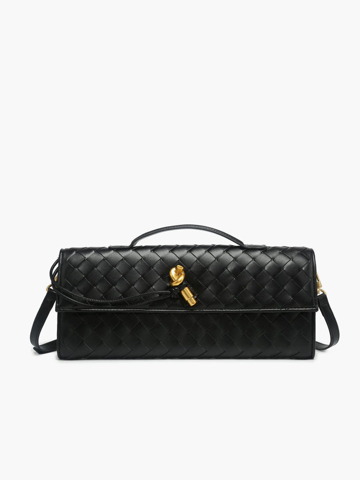 Camille™ | Two Way Woven Flap Clutch Shoulder Bag