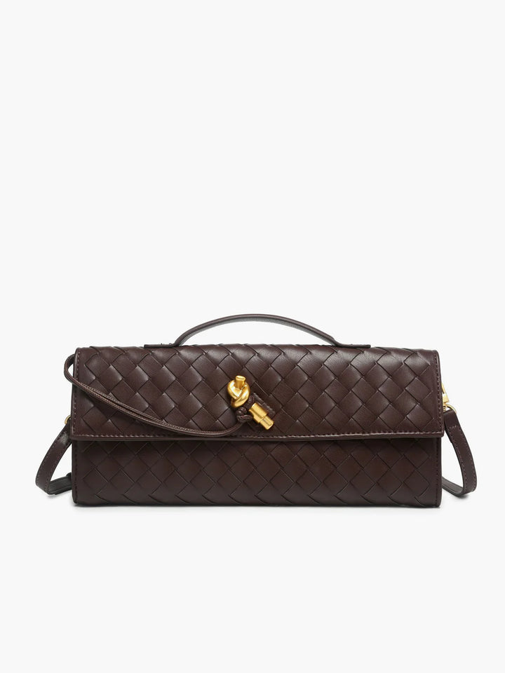 Camille™ | Two Way Woven Flap Clutch Shoulder Bag