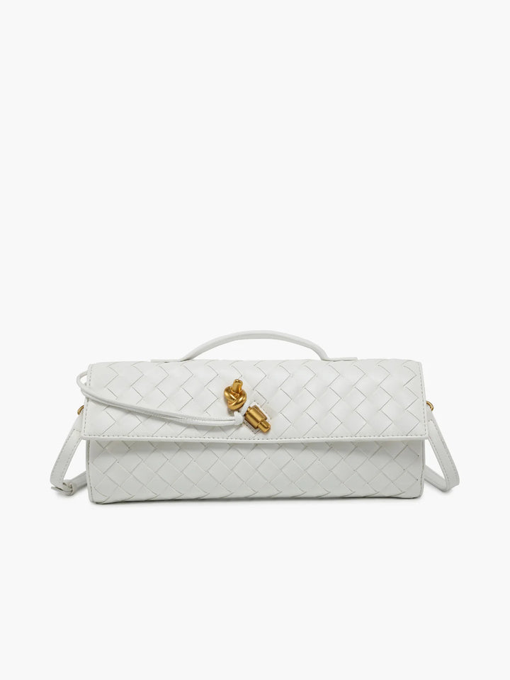 Camille™ | Two Way Woven Flap Clutch Shoulder Bag