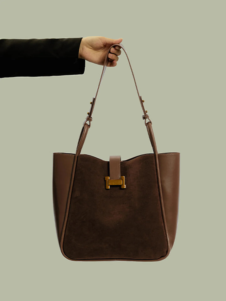 Valeria™ | Metal-Detail Panel Tote Bag