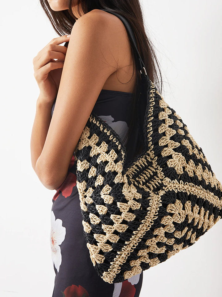 Elena™ | Vintage Crochet Macrame Shoulder Bag