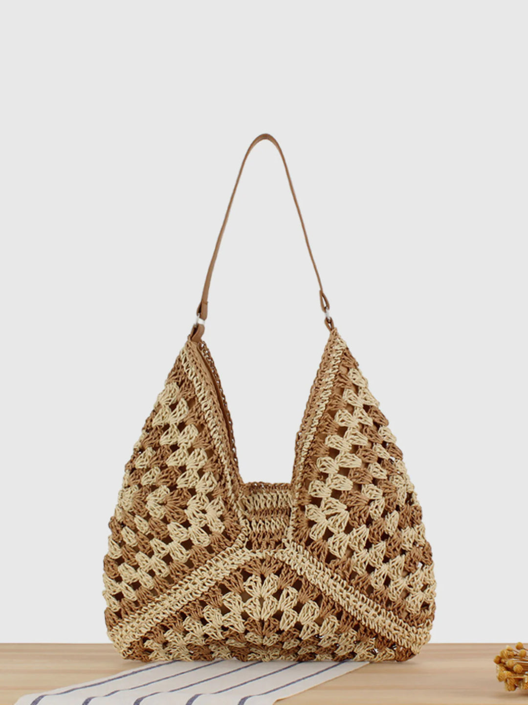 Elena™ | Vintage Crochet Macrame Shoulder Bag