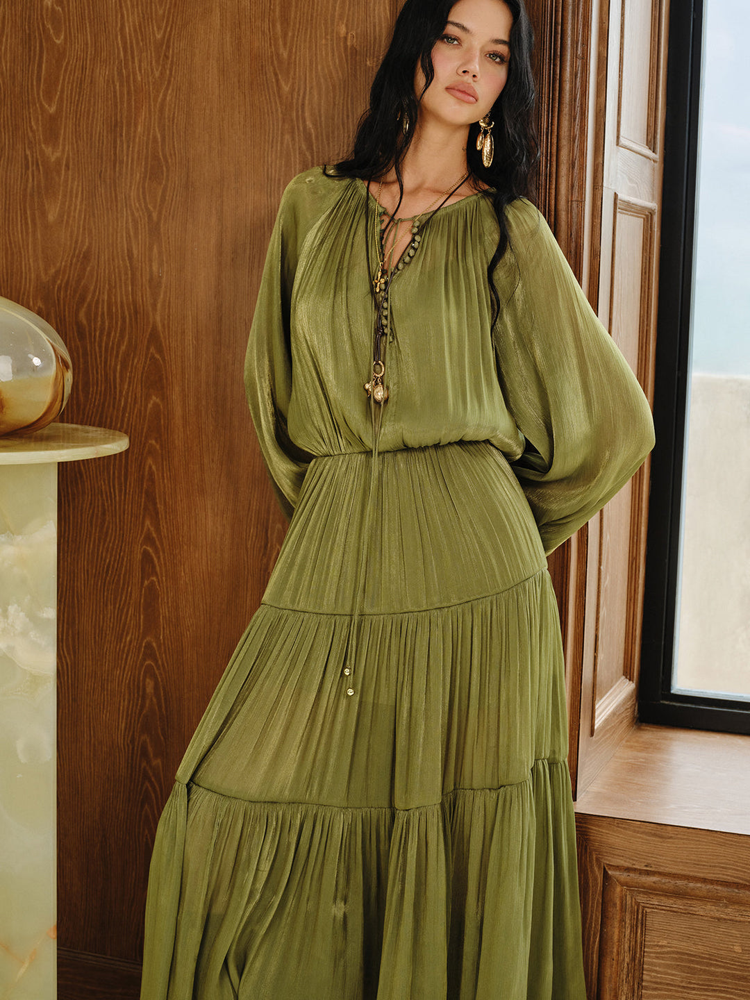 Mireille™ | Fall Layered Maxi Dress