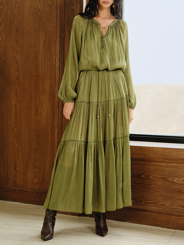 Mireille™ | Fall Layered Maxi Dress