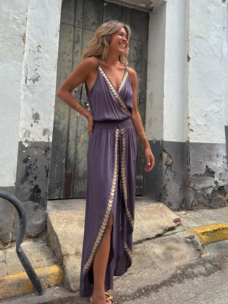 Tiffany™ | Luxe Gold-Detail Statement Jumpsuit