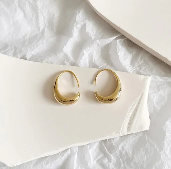 Elegant Polished Hoop Earrings