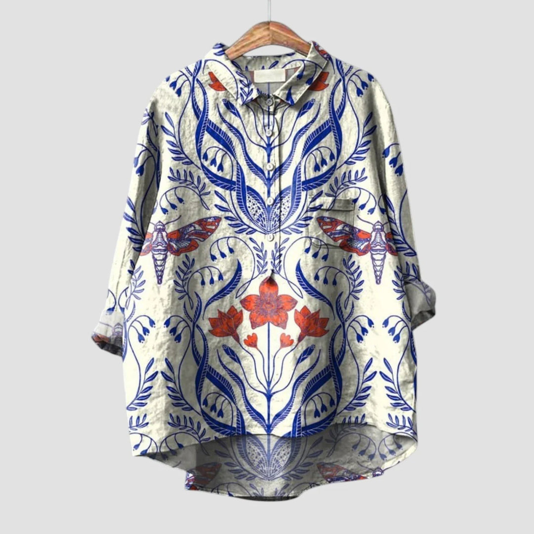 Nadine™ | Relaxed Dog-Print Shirt