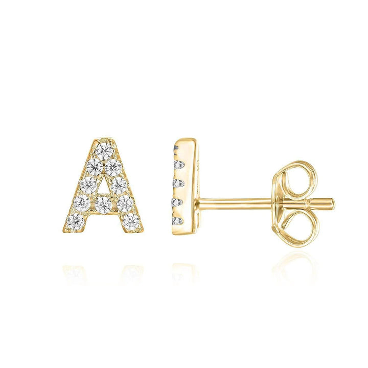Radiance Pavé Initial Stud Earrings