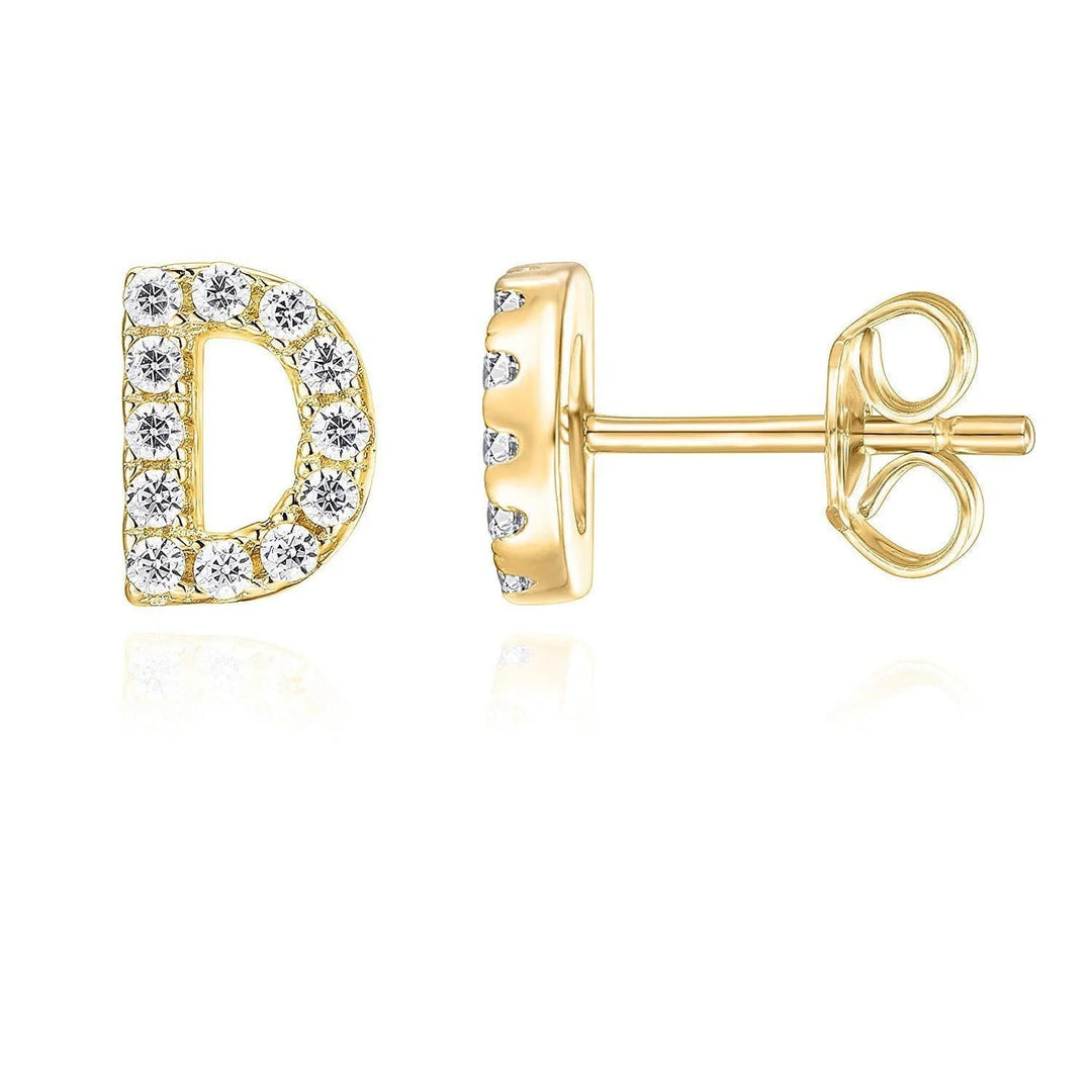 Radiance Pavé Initial Stud Earrings