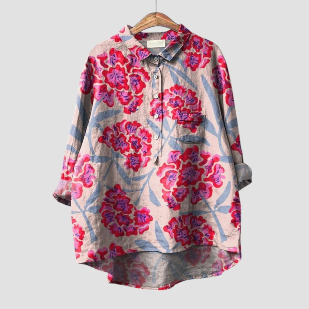 Nadine™ | Relaxed Dog-Print Shirt