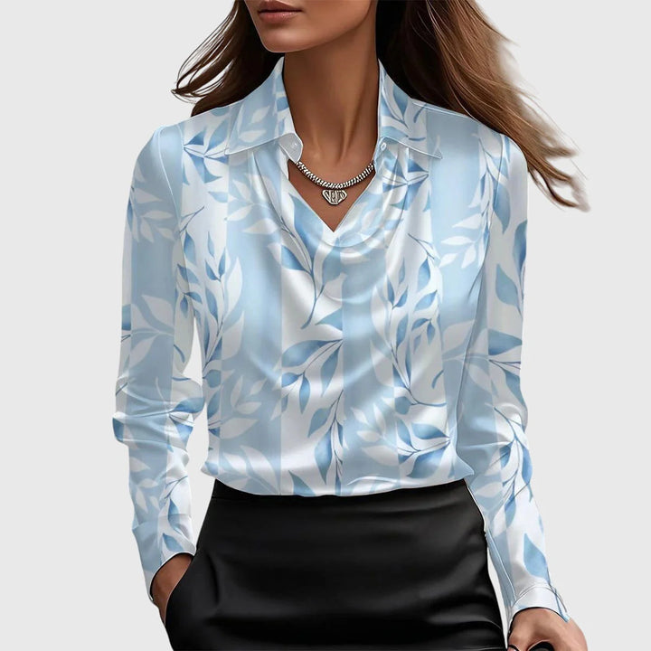 Sylvie™ | Chic Blouse with Pleated Neckline