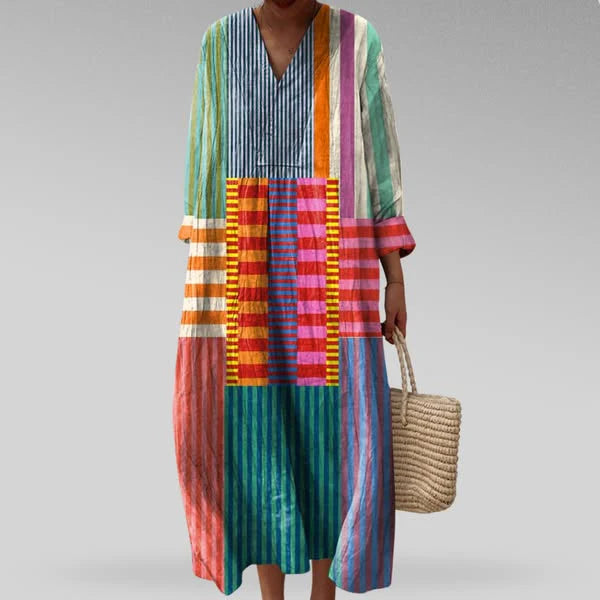 Vivian™ | Modern Geometric Midi Dress