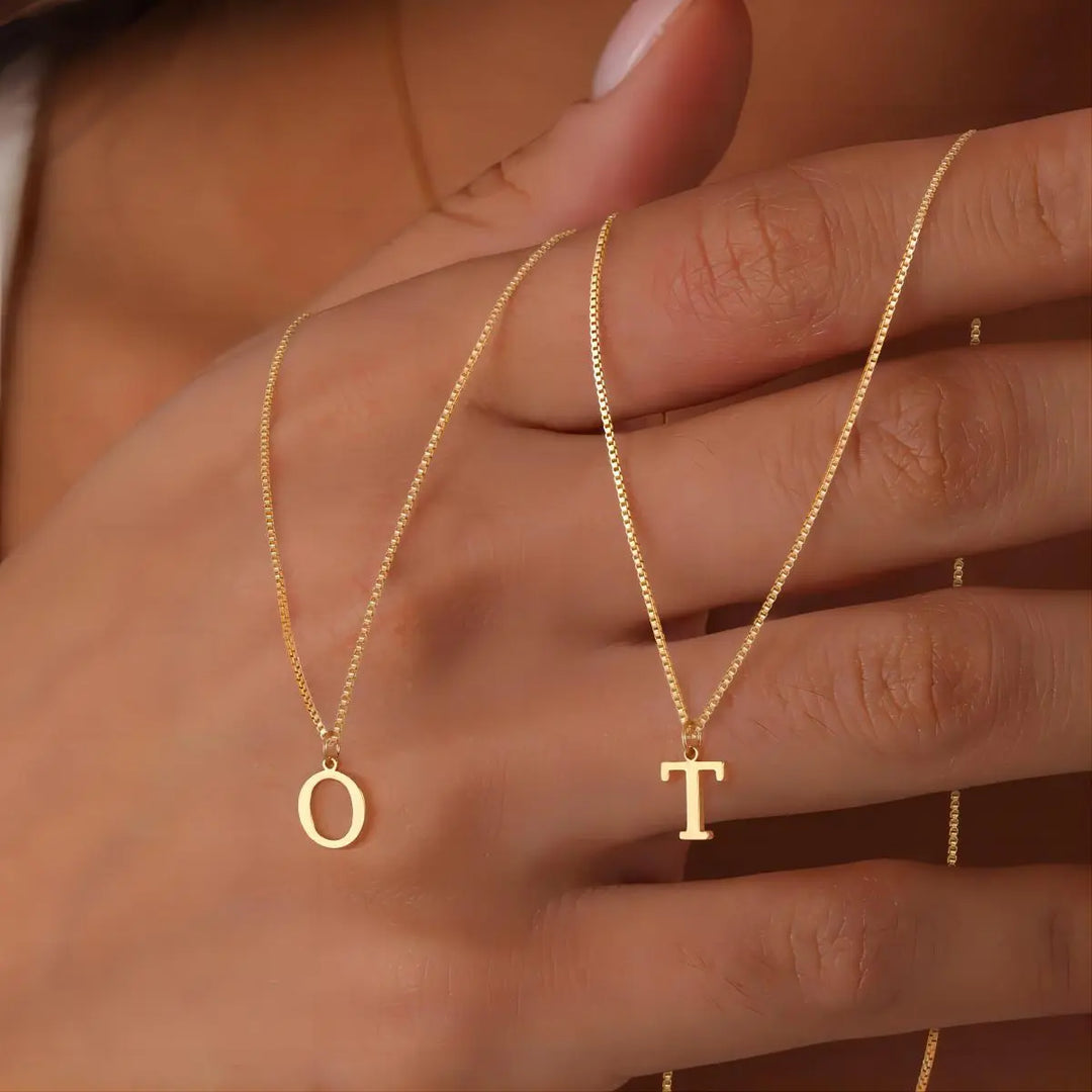 Golden Initial Keepsake Necklace