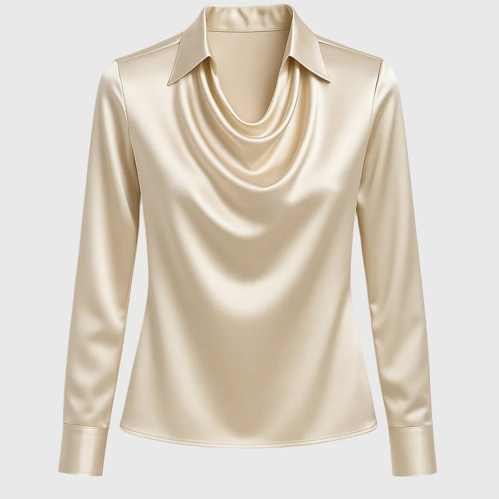 Sylvie™ | Chic Blouse with Pleated Neckline