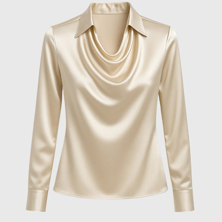 Sylvie™ | Chic Blouse with Pleated Neckline