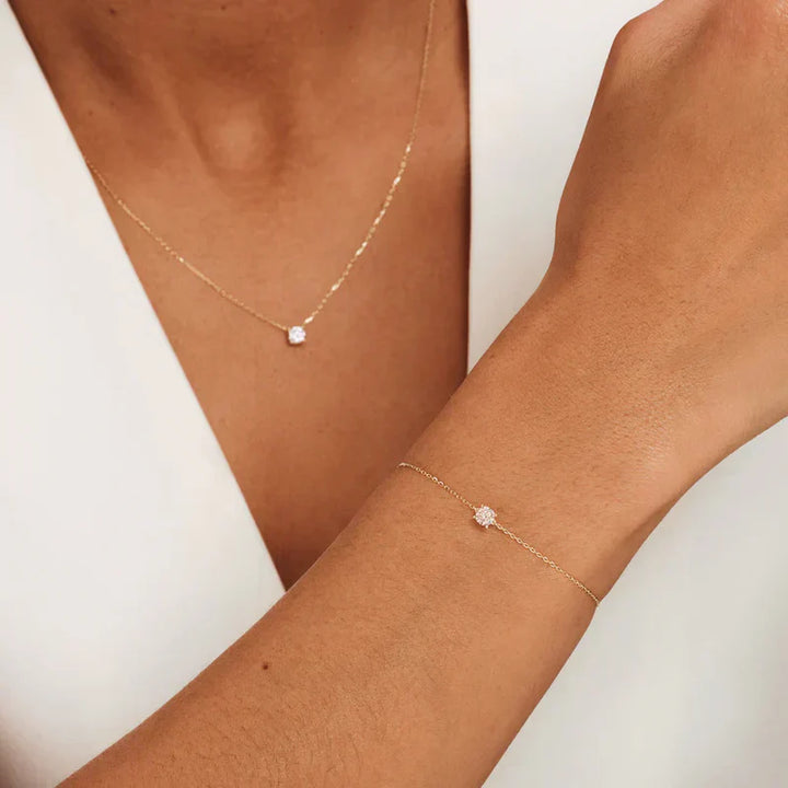 Luxe Solitaire Bracelet & Necklace Set