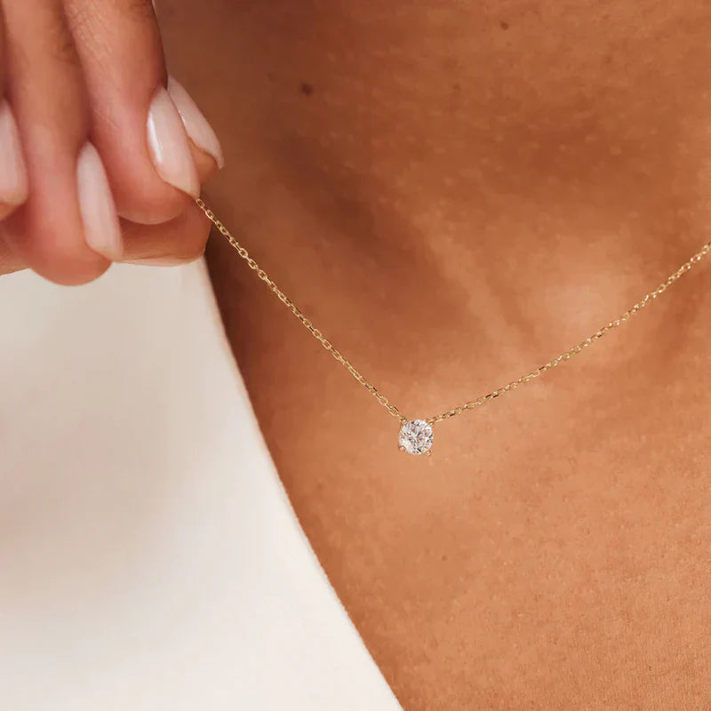 Cléa Golden Moissanite Necklace