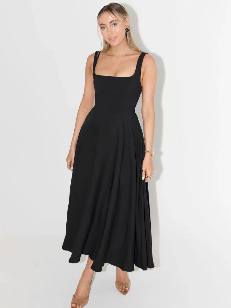 Reagan™ | Graceful Draped Midi Dress