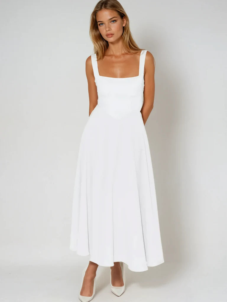 Reagan™ | Graceful Draped Midi Dress