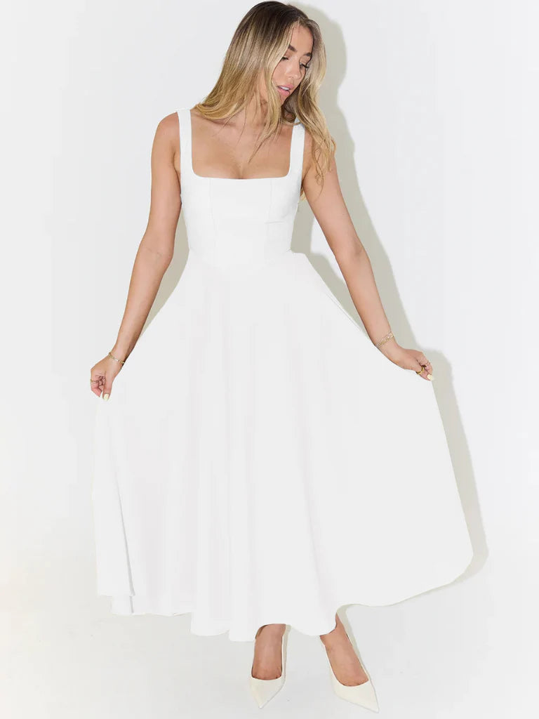 Reagan™ | Graceful Draped Midi Dress