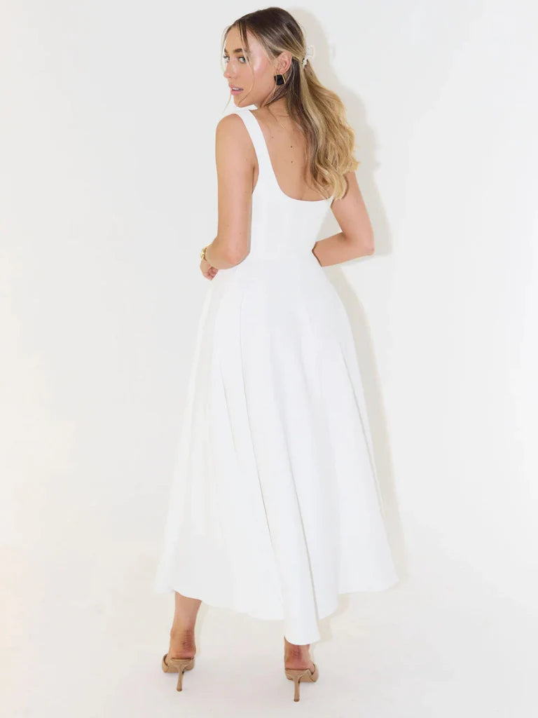 Reagan™ | Graceful Draped Midi Dress