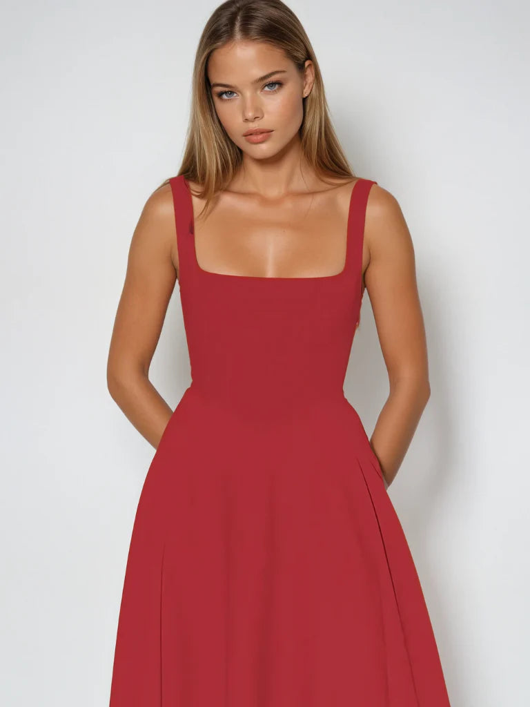 Reagan™ | Graceful Draped Midi Dress
