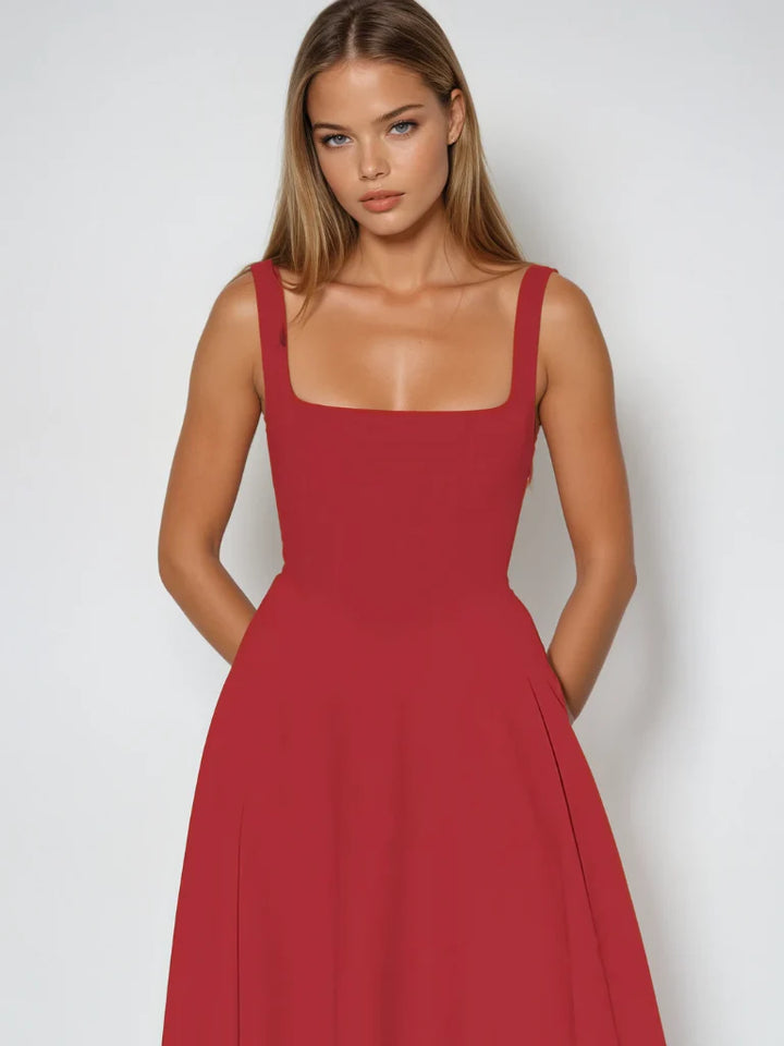 Reagan™ | Graceful Draped Midi Dress