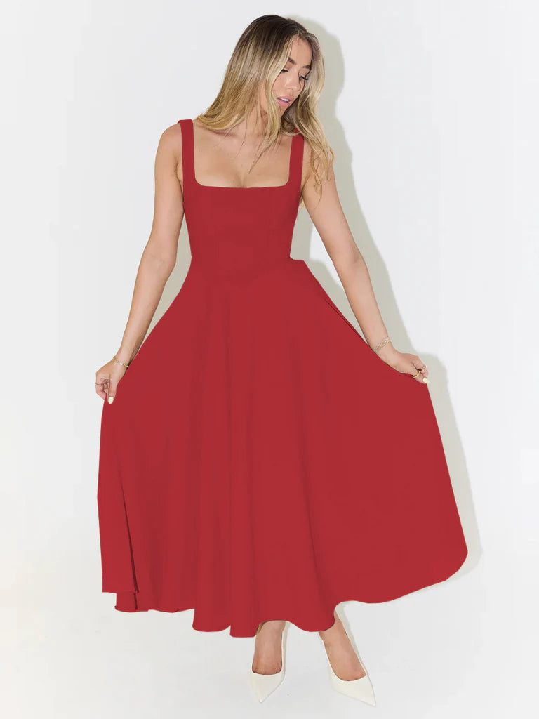 Reagan™ | Graceful Draped Midi Dress