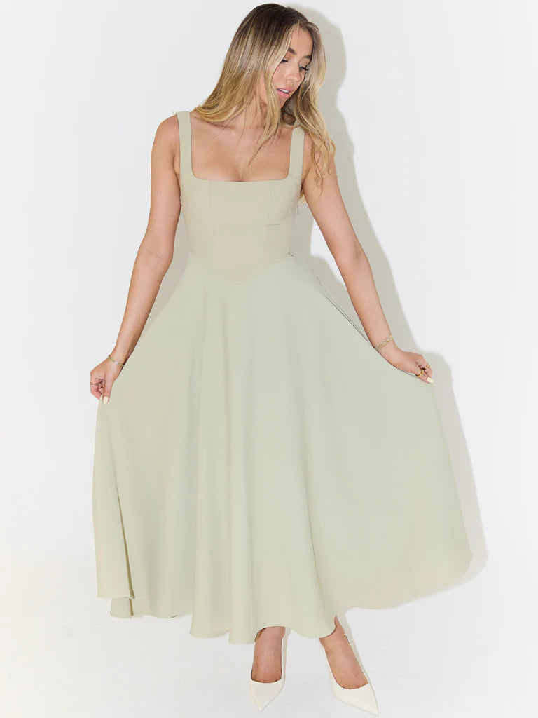 Reagan™ | Graceful Draped Midi Dress
