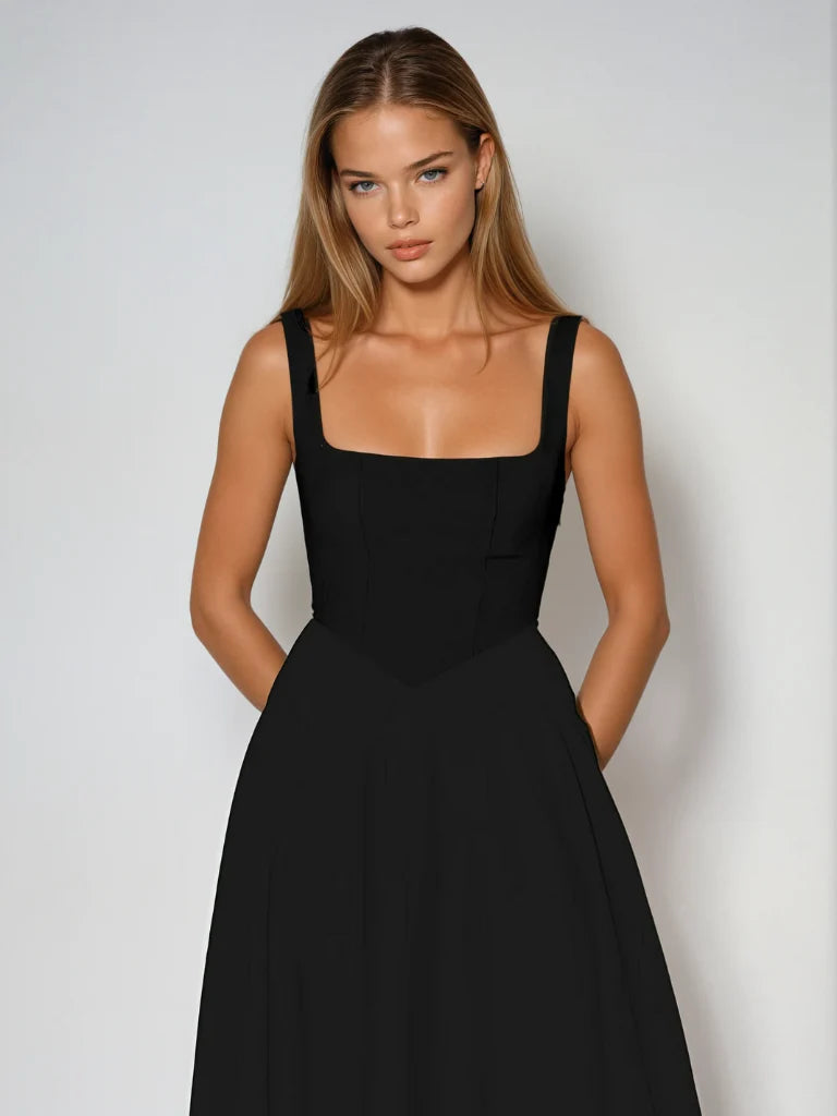 Reagan™ | Graceful Draped Midi Dress
