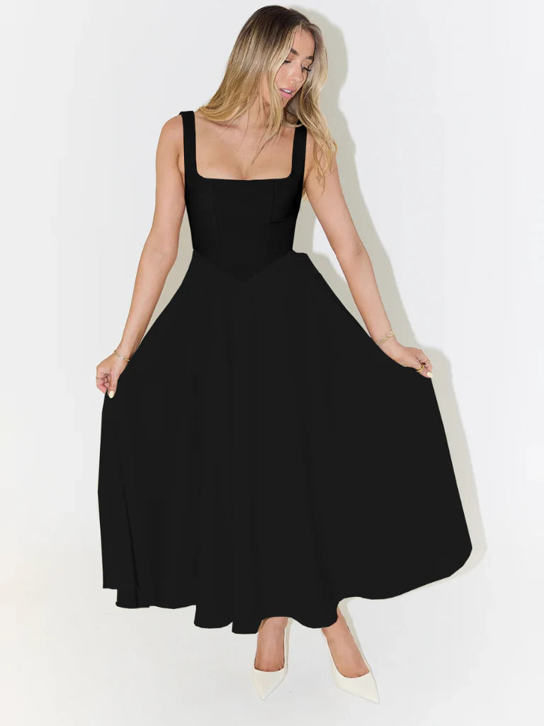 Reagan™ | Graceful Draped Midi Dress