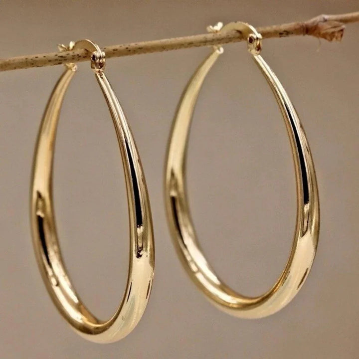 Polished Vintage Hoop Earrings