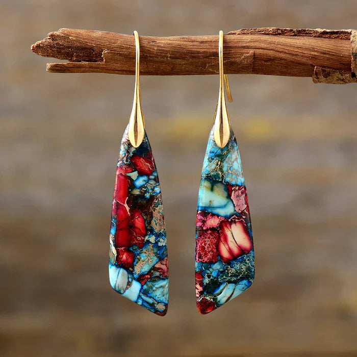 Elegant Color Gem Earrings